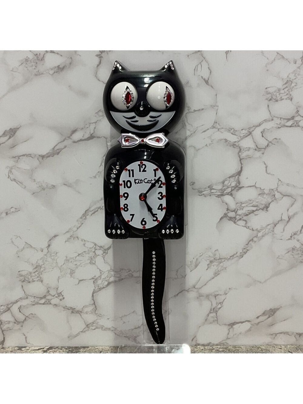 Rare Jeweled Commemorative Edition Tuxedo Kit-Cat Klock Clock OOAK - Picture 2 of 7